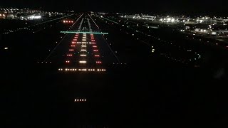 Follow the lights to the runway New York JFK 13L approach and landing [upl. by Talbert]