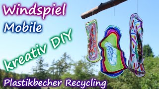 Windspiel basteln  Mobile  Recycling  Upcycling  kreativ DIY [upl. by Barr]