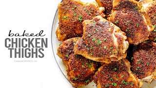 Baked Chicken Thighs [upl. by Atilam]