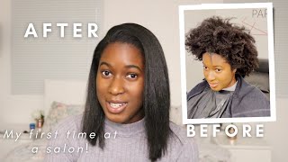 I got the Avlon Texture Release  My FIRST time visting a hair stylist [upl. by Ylreveb]