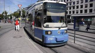 Straßenbahn München am Sendlinger Tor 1080p [upl. by Bonnell]