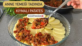 ANNE YEMEĞİ TADINDA😋 EN HAFİF FIRINDA KIYMALI PATATES ✅ Az Kıyma İle Çook Lezzet kıymalıpatates [upl. by Anelrahc464]