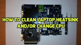 How to clean laptop heatsink andor change CPU  Disassembly amp Assembly cooling system [upl. by Lucille]