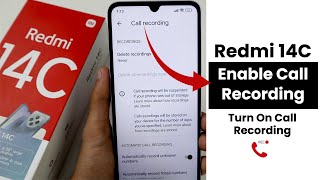 Enable Call Recording In Redmi 14C  Turn On Call Recording [upl. by Amoeji]