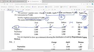 8 Nov 6 Piecemeal  Proportionate Capital Q44 done Q4347 discussedCh  Partnership Sem 1 [upl. by Akirrehs]