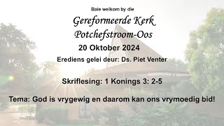 20 Oktober 2024 0930 OGGENDEREDIENSDs Piet Venter [upl. by Statis235]