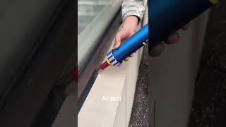 Window sill crevice waterproof repair processGood tools improve productivity [upl. by Huba889]