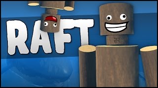 2 IDIOTS 1 RAFT Raft Multiplayer Gameplay [upl. by Annaor]