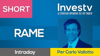 Investv Carlo Vallotto propone uno SHORT intraday sul RAME [upl. by Laney183]