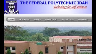 Federal Polytechnic Idah Pre HND Programme Admission Application Form [upl. by Rashidi]