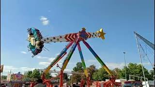 Fun rides at Sinsheimer FohlenmarketFolk festivallGermany [upl. by Jeggar]