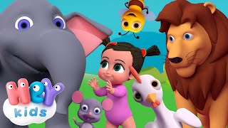 Sons des animaux pour enfants  Chanson sur les animaux pour bébé  HeyKids en Français [upl. by Amyaj]