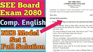 Class 10 SEE Compulsory English Model Set Solution NEB SEE 2080 [upl. by Esma686]