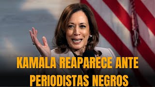 Ebria o Vacilante Kamala reaparece ante periodistas NEGROS [upl. by Marfe977]