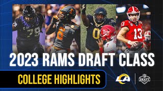 Stetson Bennett Steve Avila Byron Young amp More  Rams 2023 NFL Draft Class Highlights [upl. by Zulema]