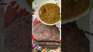 Ragi chapathi amp pesulu sambar l In Telugu l food like viralshorts chapati [upl. by Anircam]