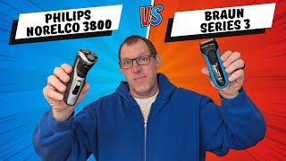 Shaver Battle Philips Norelco 3800 vs Braun Series 3 [upl. by Lowrance]