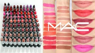 Mac Lipstick Collection 2019  Lip Swatches  Beauty with Emily Fox [upl. by Liamaj]