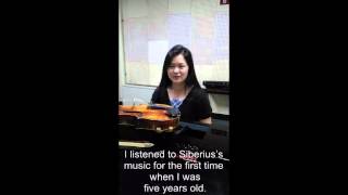 Minami Yoshida introduction  Sibelius Violin Competition 2015 [upl. by Arihday]