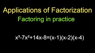 Applications of factoring polynomials 2 [upl. by Lewis]