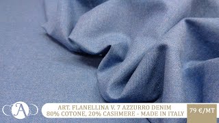 FLANELLINA COTONE E CASHMERE V 1 DENIM CHIARO [upl. by Toddy]