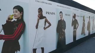 Prade Posters Billboards People on Phones Sunset Blvd Los Angeles California USA September 29 2024 [upl. by Nuncia]