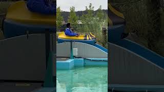 Byron on the smallest log flume  Bumble Boats Energylandia  Zator Poland  Water Ride [upl. by Acenom211]