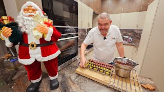 Karácsonyi 🎄🎉🇭🇺 marcipános töltött aprósütemény konyhaavatás 👨‍🍳 sütés nélkül  szokykonyhaja [upl. by Jacoba]