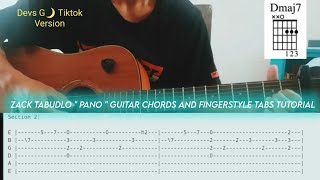 ZACK TABUDLO quotPANOquot GUITAR CHORDS  FINGERSTYLE TABS TUTORIAL DEVS G🌙 [upl. by Dnaltroc47]