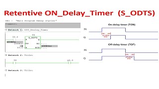 Retentive On Delay Timer  ODTS  Siemens Timer  Timers in Simatic Manager [upl. by Onirotciv179]