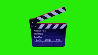 Clapperboard clapper claqueta slate Animated Green Screen free to use Transition [upl. by Silletram]