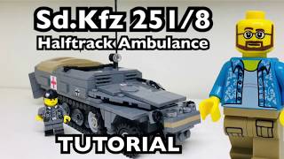 WW2 Lego BrickMania based SdKfz 2518 ambulance TutorialInstructions [upl. by Essila50]