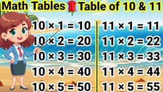 Table of 10 and 11 10 aur 11 ka Table 10 ka Table 11 ka Table Pahada 10 aur 11 tableof10and11 [upl. by Inahpit]