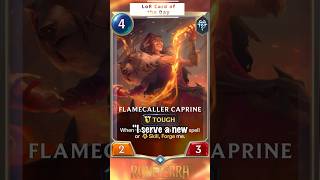 Flamecaller Carpine  Legends of Runeterra Card of the Day 12 [upl. by Ahsirtap919]