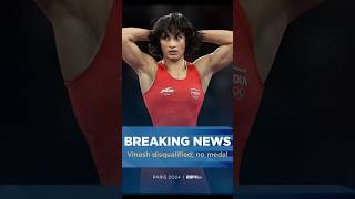 Vinesh Phogat Disqualified for Olympic 2024 olympics shorts india [upl. by Solis]