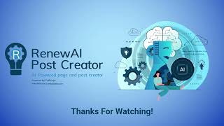 RenewAI WordPress AI Content Creator Plugin [upl. by Stalker97]