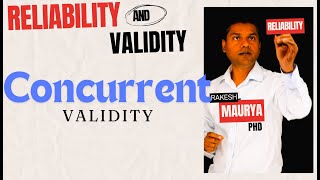 Reliability and Validity in Research Concurrent Validity [upl. by Lledniuq]