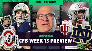 CFB Week 13 Preview 5 Indiana at 2 Ohio State 19 Army vs 6 Notre Dame amp more  Bear Bets [upl. by Elvyn]