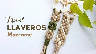 DIY LLAVEROS en MACRAMÉ  DIY Macrame Keychain Tutorial [upl. by Phaih]