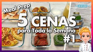 🍽 5 Cenas para Toda la Semana 😱 FÁCILES RÁPIDAS y ECONÓMICAS 👌Meal Prep Cenas 🌔 Ideas para Cenas [upl. by Romo]