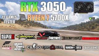 RTX 3050  Ryzen 7 5700X  Test in 12 Games  Ryzen7 5700X Gaming [upl. by Lauhsoj18]