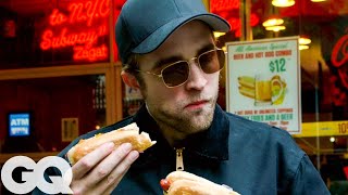 Robert Pattinson Desperately Needs a New York City Hot Dog  GQ [upl. by Arrotal]