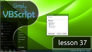 VBScript Basics Part 37  BrowseForFolder [upl. by Aira901]