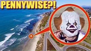 Drone catches PENNYWISE on CLOWN STATE BEACH  police called [upl. by Eusebio]