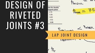 Design of Riveted Joints Lecture3 Design of Double Riveted ZigZag Lap Joint [upl. by Acnairb38]