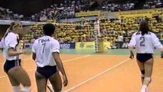 Vôlei Feminino  Sul  Americano 1991  Fase de Classificação  Brasil vs Peru [upl. by Aleekat672]