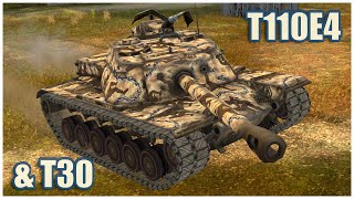 T110E4 amp T30 • WoT Blitz Gameplay [upl. by Hael616]