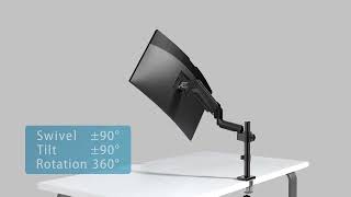 Premium Single Monitor Desk Mount by BONTEC  Adjustable Arm for 1334 Inch Screens [upl. by Billen]