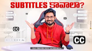 Subtitles Pack For Creators In Telugu By Sai Krishna [upl. by Lednam]