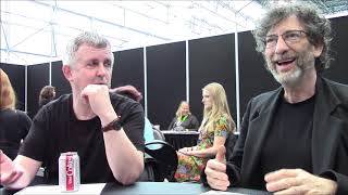 Good Omens  Neil Gaiman Douglas Mackinnon Interview NYCC [upl. by Violetta187]